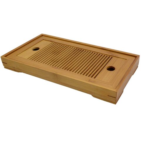 Bandeja de té de bambú con almacenamiento de agua, juego de té Kung Fu, mesa de té seca portátil, bandeja de té de bambú simple y creativa, venta al por mayor y personalizada
