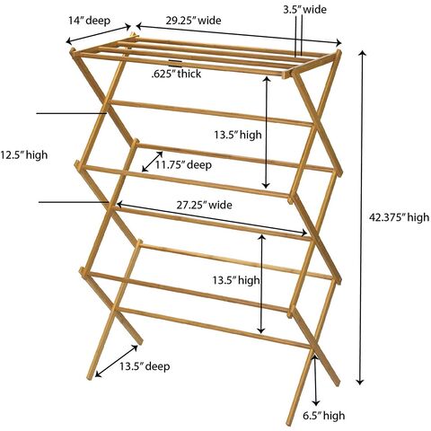 Estante para toallas de mano, toallero de baño, tendedero de suelo estable, tendedero doméstico para baño, madera de bambú