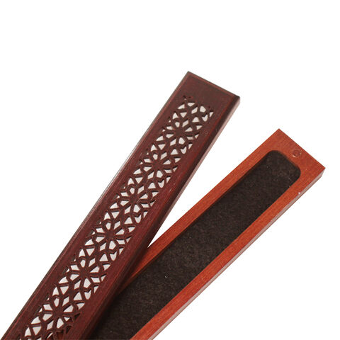 Prix usine vente en gros luxe moderne mini boîte naturelle bambou bois laiton brûleur de bâton d'encens avec couvercle magnétique