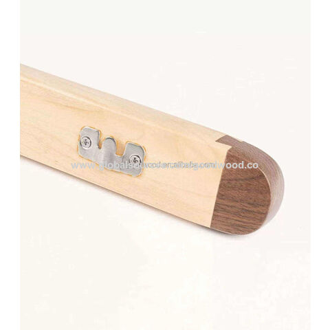 Moderno negro nogal montaje en pared perchero con 6 ganchos elegantes