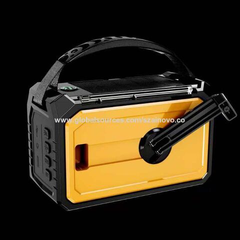 Rádio de Emergência com Manivela, Rádio Meteorológica NOAA AM FM Portátil com Manivela e Energia Solar de 16000mAh com Lanterna de 3 Modos e Luz de Leitura