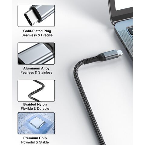 Cable USB C a HDMI, 1m 4K@60Hz Tipo C a HDMI 2.0 Cable para conectar Laptop a TV o Monitor