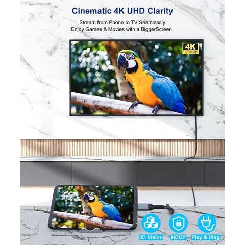 Cable USB C a HDMI, 1m 4K@60Hz Tipo C a HDMI 2.0 Cable para conectar Laptop a TV o Monitor