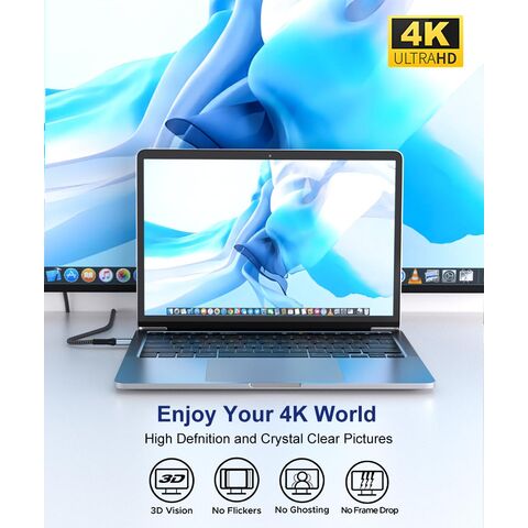 Cable USB C a HDMI, 1m 4K@60Hz Tipo C a HDMI 2.0 Cable para conectar Laptop a TV o Monitor