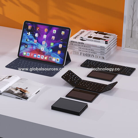 Faltbare Bluetooth 5.1 Tastatur für Home Office und Reisen - Grau mit 10m Reichweite, direkt vom Hersteller