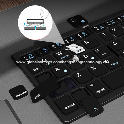 Faltbare Bluetooth 5.1 Tastatur für Home Office und Reisen - Grau mit 10m Reichweite, direkt vom Hersteller
