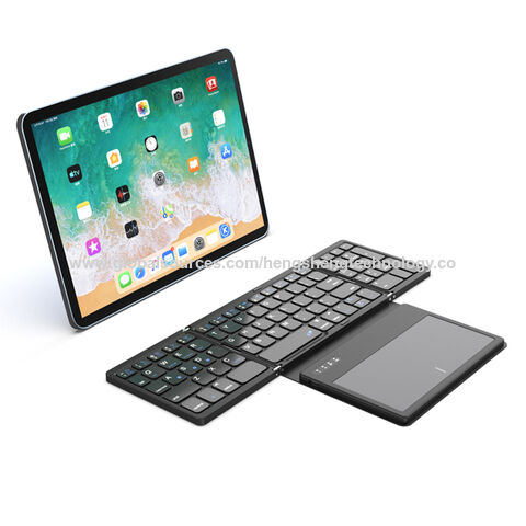 Faltbare Bluetooth 5.1 Tastatur für Home Office und Reisen - Grau mit 10m Reichweite, direkt vom Hersteller