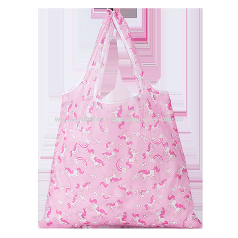 Sacolas de Compras de Poliéster Personalizadas Promocionais Portáteis 190T Bolsa Dobrável Reutilizável de Poliéster para Compras