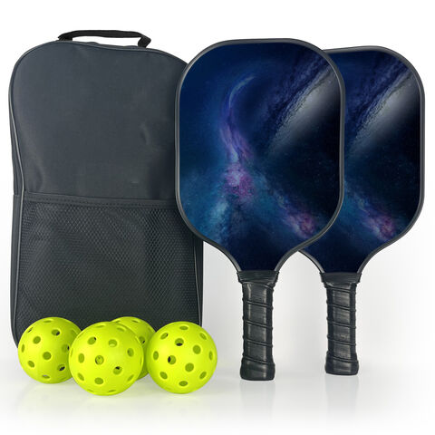 OEM Leichter 2 Fiberglas Pickleball Schläger 4 Bälle mit Tragetasche Pickleball Schläger Set für Anfänger