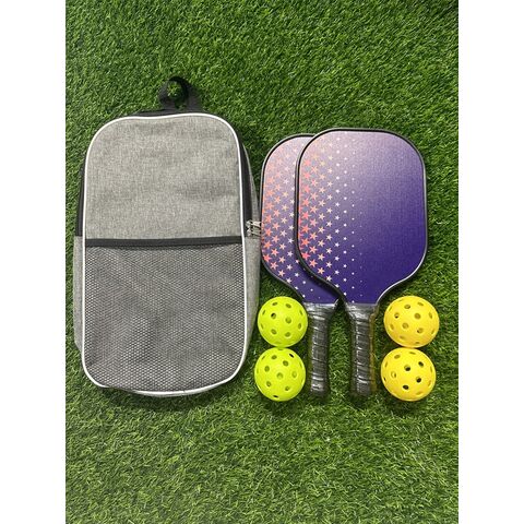 OEM Leichter 2 Fiberglas Pickleball Schläger 4 Bälle mit Tragetasche Pickleball Schläger Set für Anfänger