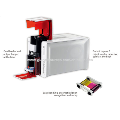 Imprimante Evolis Primacy Meilleure Vente, Impression Thermique Directe, NFC, Imprimante de Cartes d'Identité PVC avec Impression Simple Face/Double Face pour cartes blanches