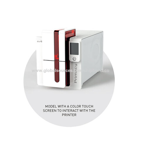 Imprimante Evolis Primacy Meilleure Vente, Impression Thermique Directe, NFC, Imprimante de Cartes d'Identité PVC avec Impression Simple Face/Double Face pour cartes blanches
