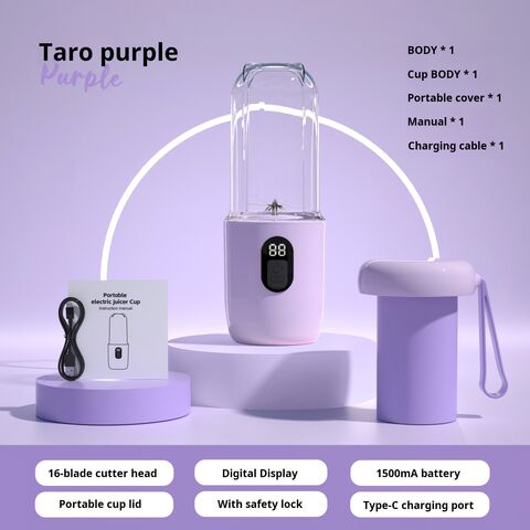 Tragbarer, wiederaufladbarer USB-Entsafter für den Außenbereich, multifunktionaler Haushaltsmixer mit lebensmittelechtem Kunststoffbehälter