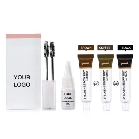 Kit Pewarna Alis Profesional 7ml, Pewarna Alis dan Bulu Mata, Gel Pewarna Tahan 60 Hari, Perlengkapan Grosir