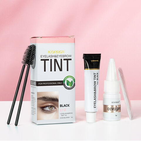 Kit Pewarna Alis Profesional 7ml, Pewarna Alis dan Bulu Mata, Gel Pewarna Tahan 60 Hari, Perlengkapan Grosir