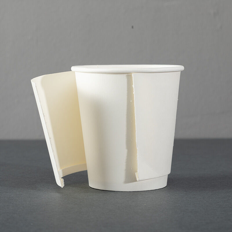 Disposable Biodegradable Hot Double Wall Coffee Cup Coated Kraft Paper ...