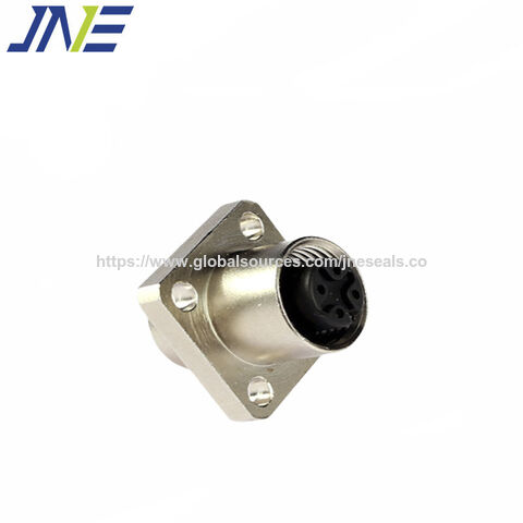 Conector circular impermeable M5 M8 M12 M16 PCB de 4 pines y 6 pines, conector de plástico circular impermeable