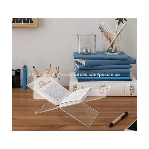 Estantería acrílica en forma de X - Solución de almacenamiento moderna para libros y exhibiciones