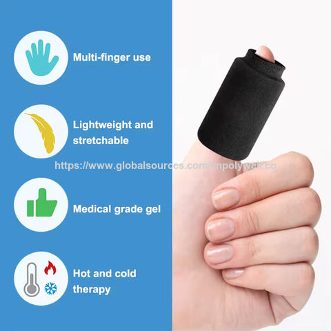 Funda de Hielo para Dedos Compresa Fría Dedo Frío Cubierta de Hielo de Hidrogel Sólido de Doble Propósito Frío y Calor