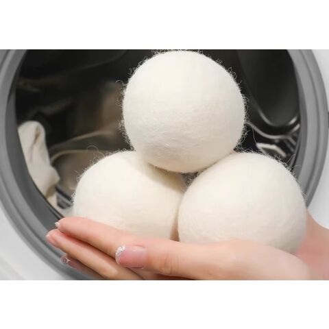 Pembersih Bola Wol Pengering, Bola Pengering Wol Putih, Mesin Pengering Anti- Kusut, Bola Laundry