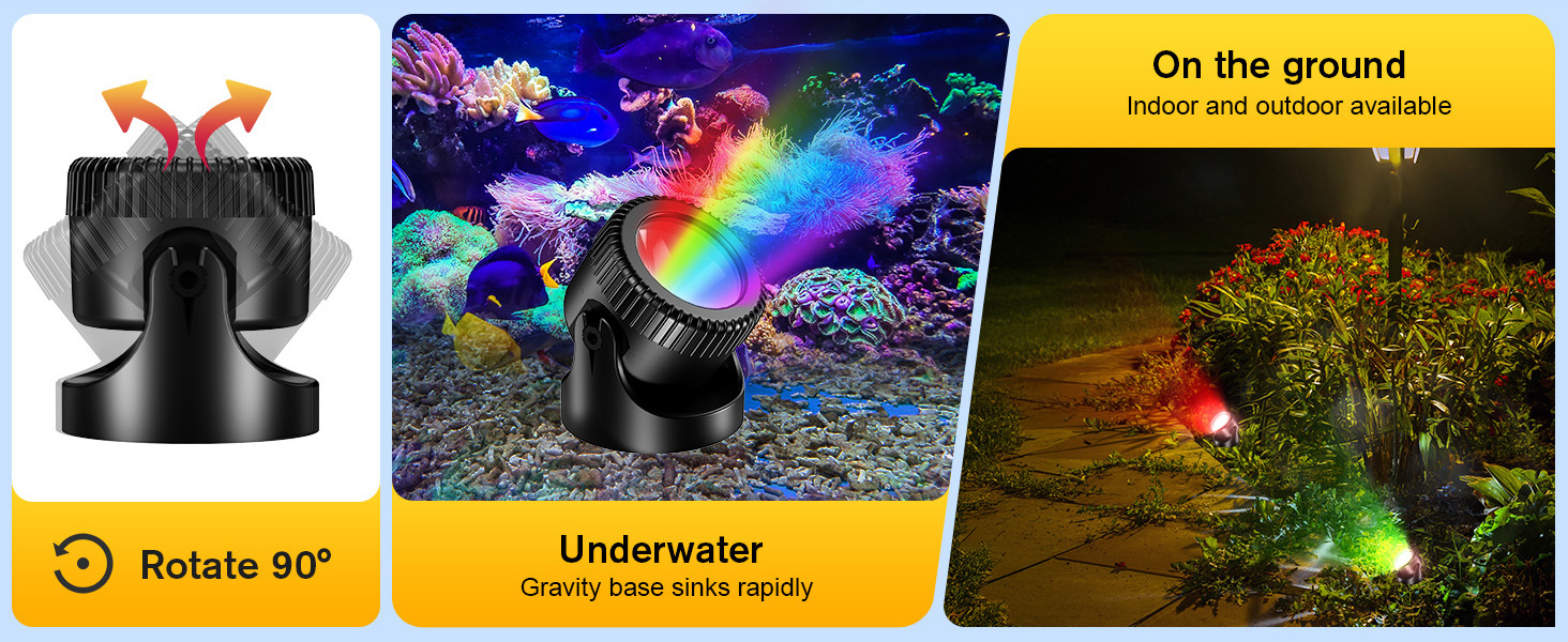 Bulk Buy China Wholesale Ip68 Waterproof 4-in-1 Rgb Led Pond Lights 4 ...