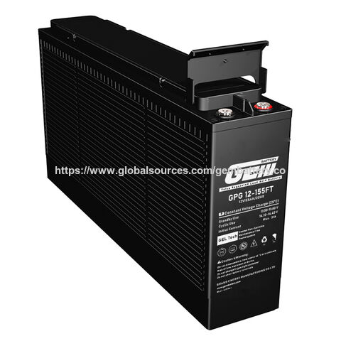 Batería de Gel 12V 90AH Industrial Premium de Alta Calidad PVC/PE-Gel Sio2 Batería de Reserva de Energía Renovable