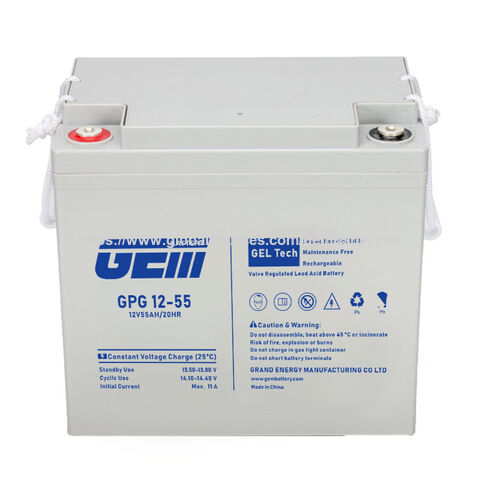 Batería de Gel 12V 90AH Industrial Premium de Alta Calidad PVC/PE-Gel Sio2 Batería de Reserva de Energía Renovable
