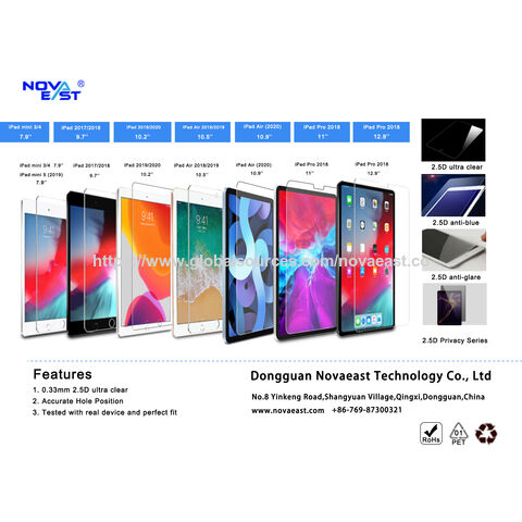 Protecteur d'écran en verre trempé pour tablette iPad Pro, vente en gros d'usine