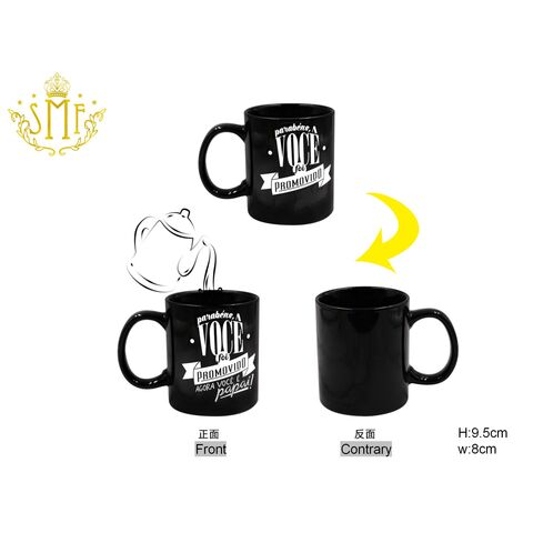 Caneca de Cerâmica Personalizada que Muda de Cor com Sublimação, Caneca com Impressão de Imagem Completa, Design Artístico Transferido por Calor para Casa e Escritório, Ideal para Brindes Promocionais