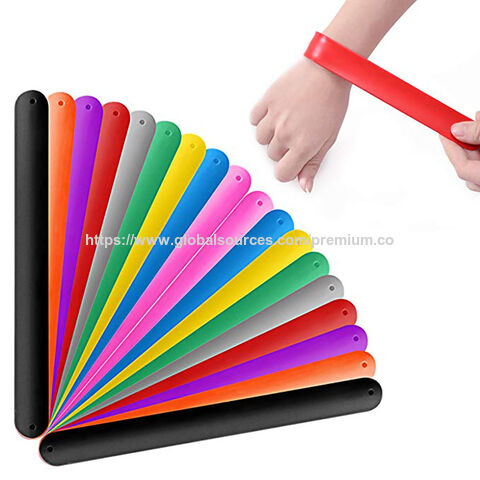 Bracelets à claquer en PVC avec logo personnalisé en gros