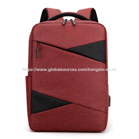 Großhandel Nylon Business Laptop Rucksäcke Wasserdichter Computerrucksack mit USB-Ladeanschluss Multi-Pocket Freizeitrucksack für die Arbeit