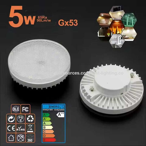 Lampe LED GX53 GX 53 5W Ampoule LED GX53 3W 5W 7W 9W 12W Sous Meuble 5W 7W 9W 12W Éclairage de Garde-Robe 110v-265V Spots LED