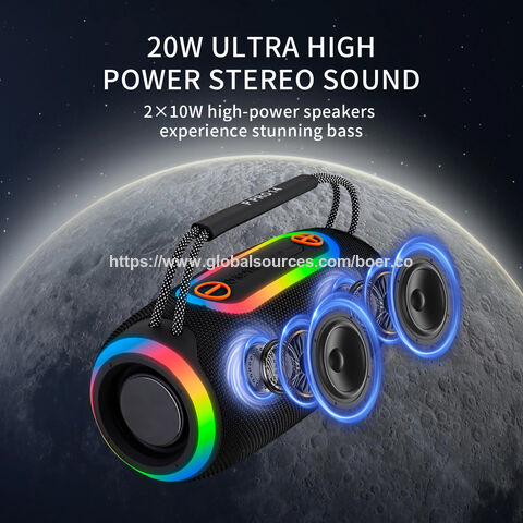 Altavoces Bluetooth únicos, altavoces de 20W para MÓVIL, altavoces RGB, altavoces USB, altavoces inalámbricos de buena calidad
