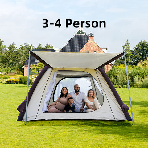 Tenda de campismo solar autoinflável de alta demanda com painéis solares de 52W para caminhadas e carregamento de laptops