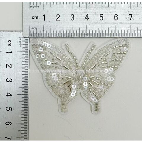 Parches DIY para coser con cuentas y pedrería, apliques de mariposa para la reutilización de prendas, parches DIY para adornar ropa