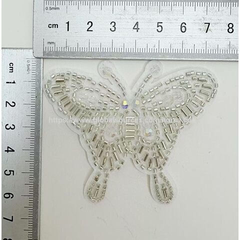 Parches DIY para coser con cuentas y pedrería, apliques de mariposa para la reutilización de prendas, parches DIY para adornar ropa
