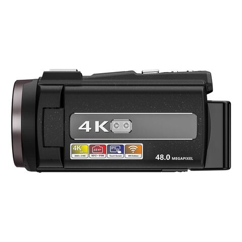 4K Wi-Fi Videokamera im Großhandel, unterstützt bis zu 48MP Aufnahme, 3-Zoll Touch-Flip-Screen, HDMI-Ausgang, geeignet für Videoaufnahmen.