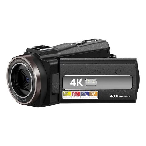 4K Wi-Fi Videokamera im Großhandel, unterstützt bis zu 48MP Aufnahme, 3-Zoll Touch-Flip-Screen, HDMI-Ausgang, geeignet für Videoaufnahmen.