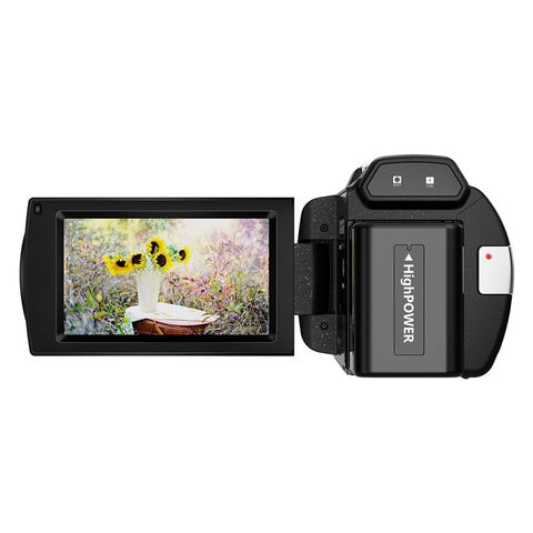 4K Wi-Fi Videokamera im Großhandel, unterstützt bis zu 48MP Aufnahme, 3-Zoll Touch-Flip-Screen, HDMI-Ausgang, geeignet für Videoaufnahmen.