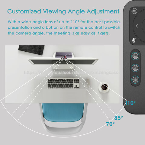 Webcam 4K HD avec cadrage automatique IA, microphones à double réduction de bruit, transmission vidéo sans perte H.264/H.265 et webcam USB 3.0 rapide