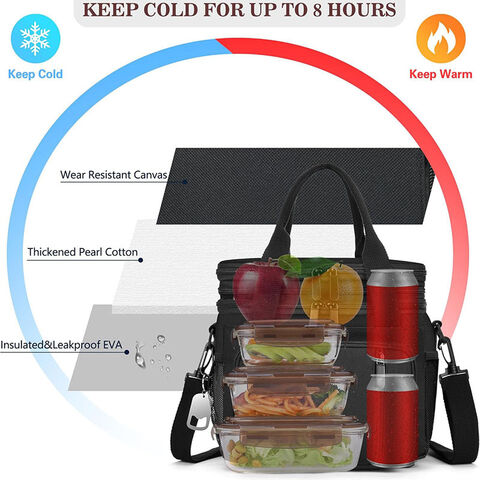 Bolsa de almuerzo impermeable de doble capa PEVA, bolsa de hielo refrigerada, bolsa aislante de gran capacidad con bolsa de arroz y bento
