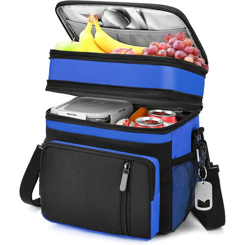 Bolsa de almuerzo impermeable de doble capa PEVA, bolsa de hielo refrigerada, bolsa aislante de gran capacidad con bolsa de arroz y bento