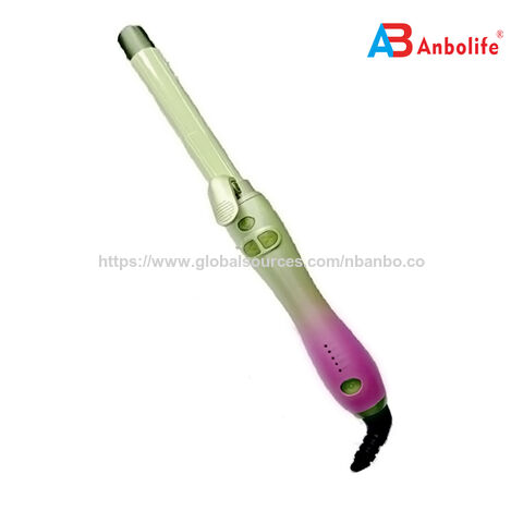 Modelador de Cachos Automático Rotativo Barril de Cerâmica 32mm 4 Configurações de Temperatura Dupla Voltagem Cabo Giratório 360° Controle de Cachos Esquerda/Direita