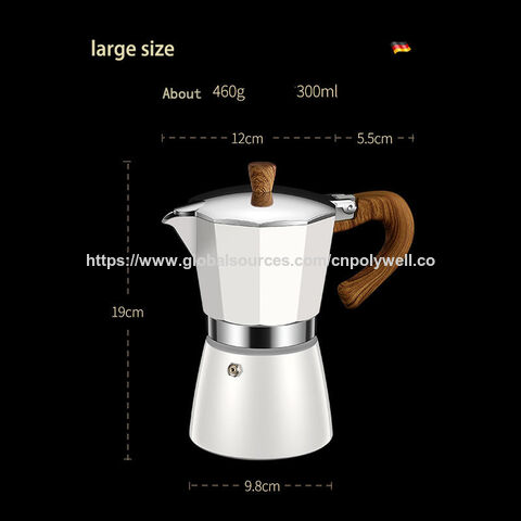 Polywell Mokka-Kaffeekanne für Handaufguss, Filterkaffeekanne, Italienische Espressokocher