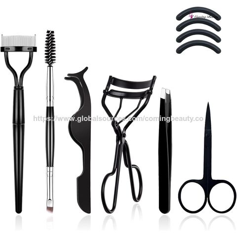 Professionelle, individuelle Wimpernzange für Wimpern mit 2 Silikon-Ersatzpads, kein Kneifen, schmerzfreies Metall-Make-up-Tool