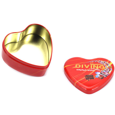 Cajas de Lata Personalizadas en Forma de Corazón para Boda, Grado Alimenticio, Empaque de Regalo para Chocolate, Almacenamiento de Metal, Cajas de Lata Vacías para Galletas, Hechas de Hojalata