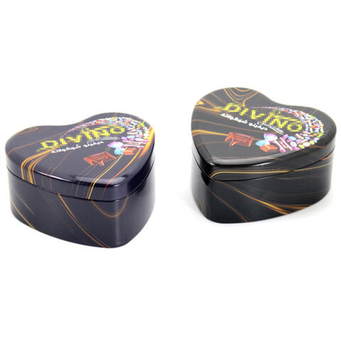 Cajas de Lata Personalizadas en Forma de Corazón para Boda, Grado Alimenticio, Empaque de Regalo para Chocolate, Almacenamiento de Metal, Cajas de Lata Vacías para Galletas, Hechas de Hojalata
