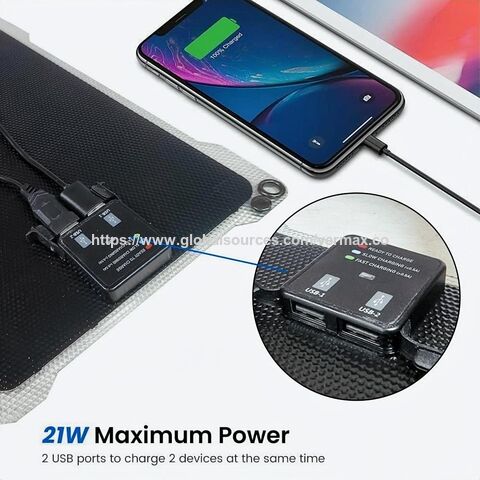Precio de Fábrica, Calidad Garantizada, Fabricante y Precio al Por Mayor, Servicio OEM/ODM, Cargador de Panel Solar Plegable Portátil de 21W