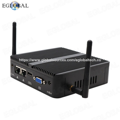 EGLOBAL Mini PC sem Ventoinha Mais Vendido In-tel J5005 Dual Lan 2*Com DDR4 VGA HD 2*USB Win10 Linux IOT Computador Industrial para Quiosque