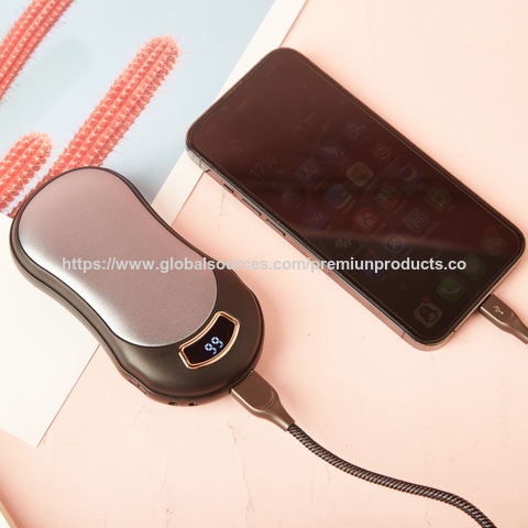  chauffe-mains 2 en 1 avec batterie externe 10000mAh, chauffage double face